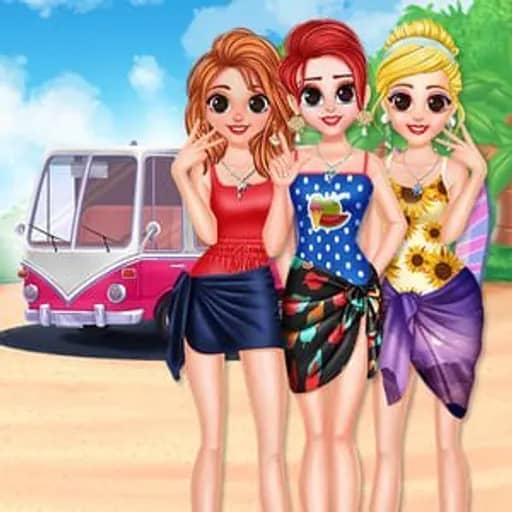 Besties Summer Vacation HTML5 game
