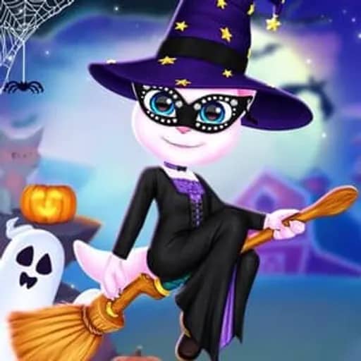 Cat Girl Halloween Preparation HTML5 game