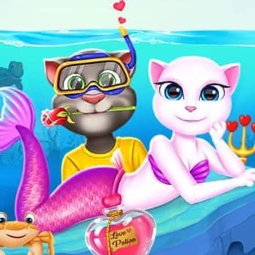 Cat Girl Valentine Story Deep Water HTML5 game
