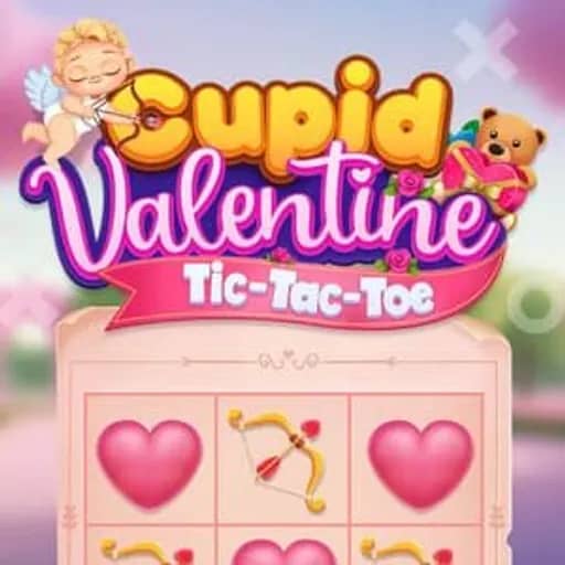 Cupid Valentine Tic-Tac-Toe HTML5 game