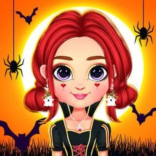 Rainbow Girls Halloween Salon HTML5 game
