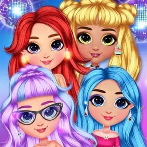 Rainbow Girls NYE Fashion HTML5 game