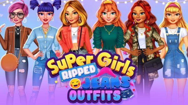 Super Girls Ripped Jeans Outfits
